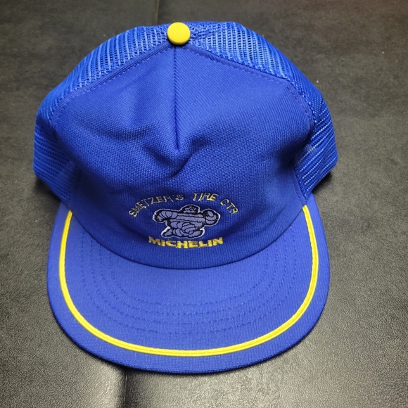 vintage Michelin Man snapback trucker hat.  USA. - Picture 3 of 6